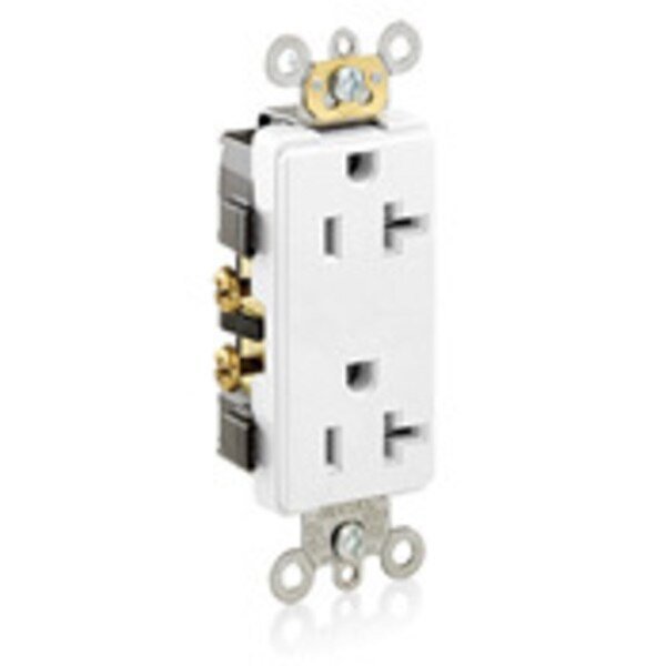 20A Receptacle, Deco, 5-20R, 125V, White